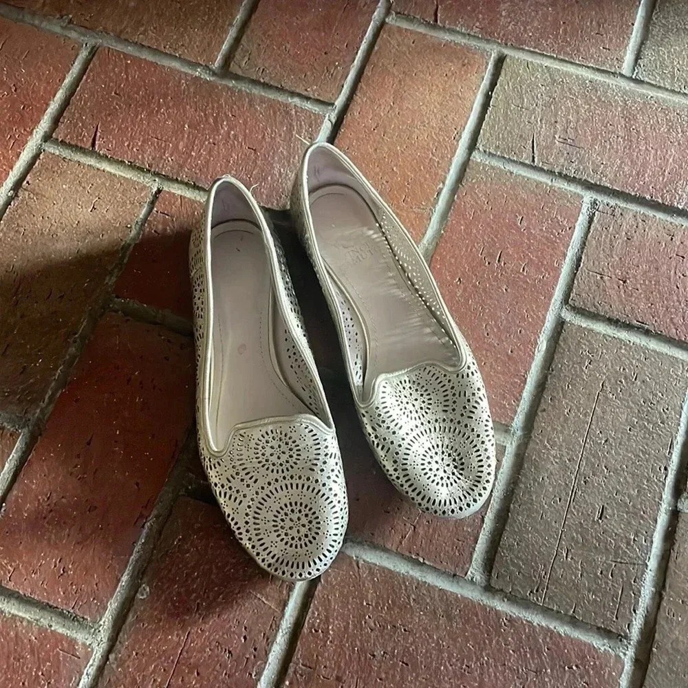 Vince Camuto Gold Flats